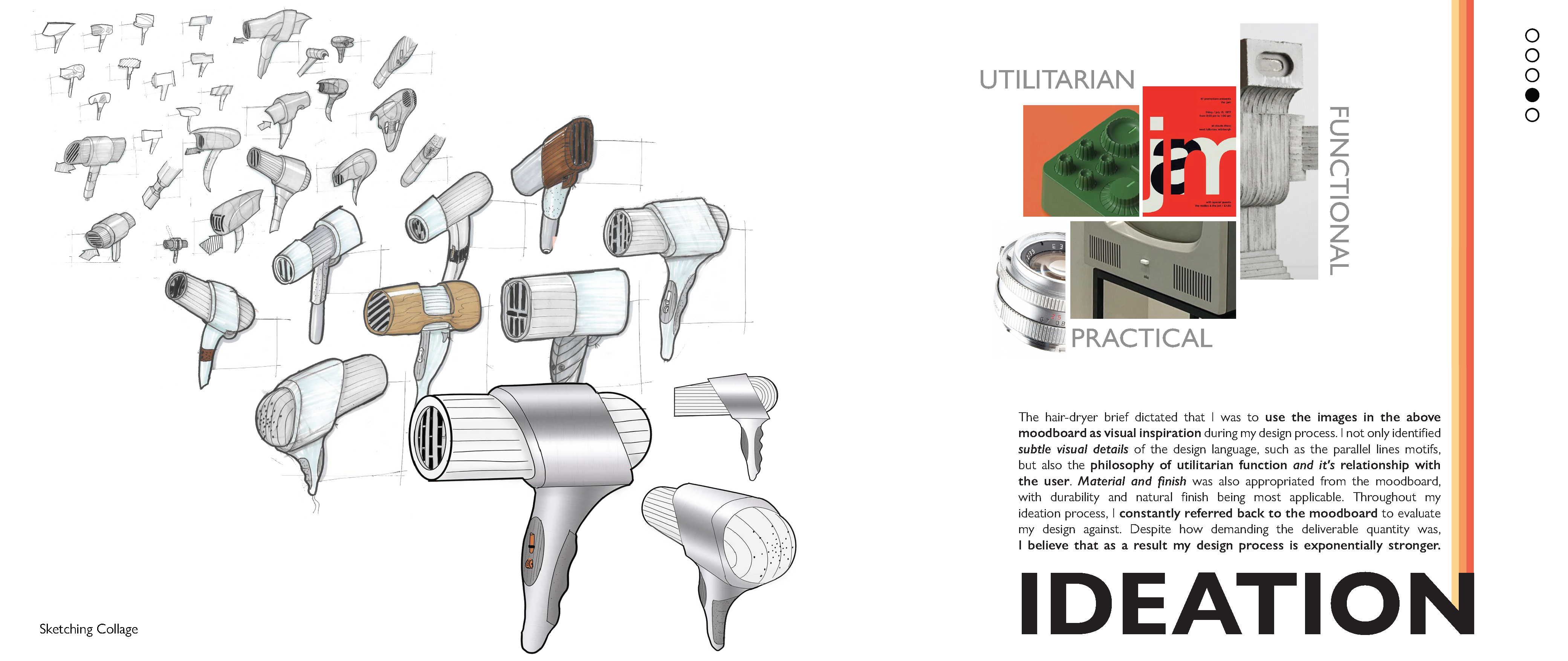 hairdryer sketching page